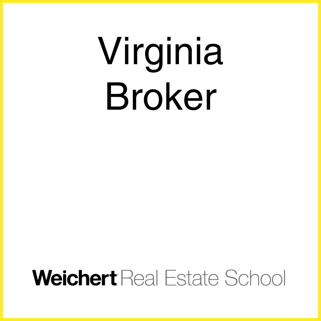 VA Real Estate 4-Part 180-Hr Broker Course | Online | Self-Study