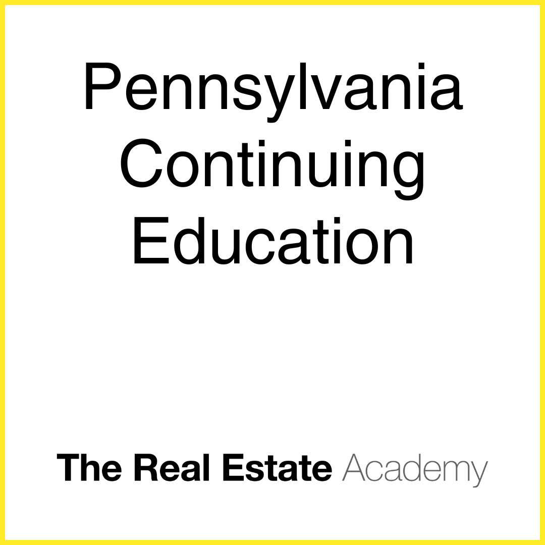 PA Real Estate Continuing Education Package | Online | Self-Study